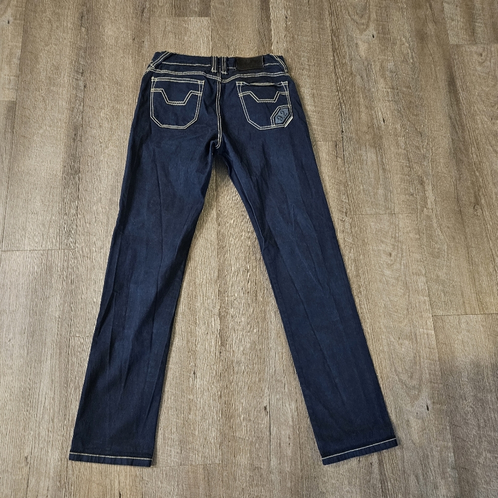 9.2 By Carlo Chionna Men's Jeans Size 32 Indigo  Blue Cotton Pants With Logo